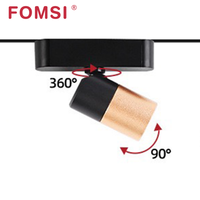 FOMSI Système d'éclairage sur rail LED magnétique antiéblouissant 8mm mince 2W Mini éclairage sur rail Spot LED magnétique en aluminium