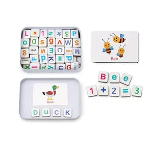 Vente en gros magnétique Lettres Chiffres Alphabet Aimants pour réfrigérateur ABC 123 Ensemble de jouets éducatifs