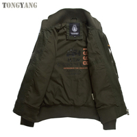 Vestes pour hommes TONGYANG, vert kaki noir, veste d'automne et d'hiver, cargo, grande taille, vêtements décontractés pour hommes