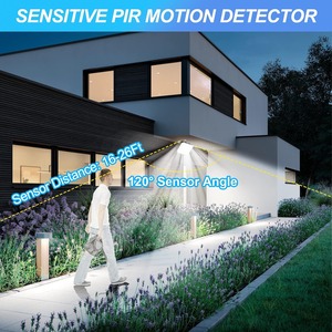 Solar <b>Motion</b> <b>Sensor</b> <b>LED</b> Wall Lamp IP65 Waterproof 5000K Daylight 120 Beam Angle Garden Outdoor Security <b>Lighting</b> CE/RoHS - Product Image 4