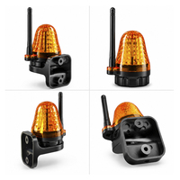 Feu de signalisation LED étanche ambre clignotant avec antenne pour ouvre-porte, porte de garage, barrière, volet roulant