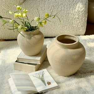 Vaso in <span class=keywords><strong>Ceramica</strong></span> Stile Wabi-sabi, Terracotta Invecchiata, Decorazione Casa, per Fiori e Composizioni Floreali, Vaso Idroponico in <span class=keywords><strong>Ceramica</strong></span> - Product Image 1