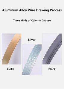 Gương Trang Trí Tường Hình Tròn 60CM Khung Bạc Kim Loại Nhôm Bán Chạy Nhất Trên <span class=keywords><strong>Amazon</strong></span> - Product Image 5