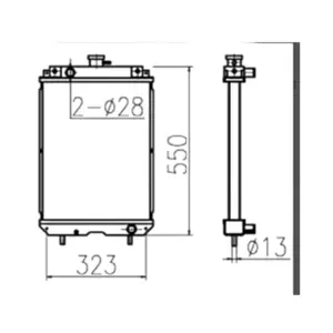 Aftermarket-Heizkörper 22F-03-11110 E36 Heizkörper Aluminium für Hydraulikbagger PC35MRX-1A