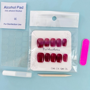 <span class=keywords><strong>Faux</strong></span> <span class=keywords><strong>Ongles</strong></span> à Presser Faits Main avec Logo Personnalisé, 10 Pièces, French Manucure, <span class=keywords><strong>Courts</strong></span> Carrés, <span class=keywords><strong>Courts</strong></span> Amande, en Acrylique Naturel, Vente en Gros, Réutilisables - Product Image 6