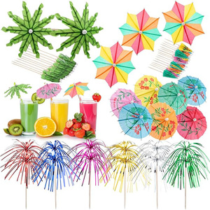 Parapluie boisson pics haute qualité couleurs tropicales assorties <span class=keywords><strong>cure</strong></span>-dents de fête pour cocktails <span class=keywords><strong>cure</strong></span>-dents parapluie écologique - Product Image 3