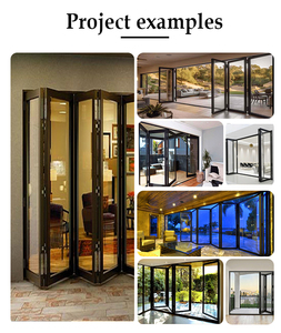 HANNOVER più popolari porte termiche in alluminio insonorizzate a doppio vetro pesante Multi pannello Bi porte pieghevoli per la casa - Product Image 2