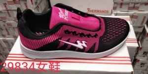 Scarpe da cross training per fitness da donna, tomaia in rete, suola in gomma, intersuola in EVA, rosa, nero, taglia 381 - Product Image 3