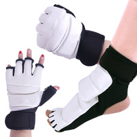 Protège-pieds et protège-mains de Taekwondo respirants, personnalisables, faciles à porter et confortables pour enfants – Ensemble complet de gants de boxe et protections dorsales