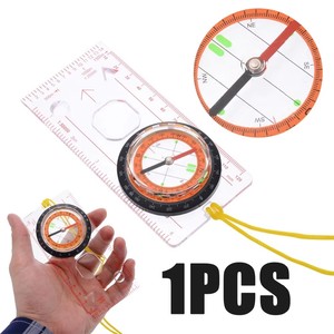 बाहरी अभिविन्यास के लिए आवर्धक चश्मे के साथ प्लास्टिक चमकदार नक्शा मापक - Product Image 1