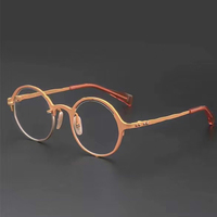 Gafas Ópticas Unisex de Alta Calidad con Diseño Nuevo, Montura Completa de Titanio Ligera, Anti-Luz Azul, Forma Geométrica sin Aro