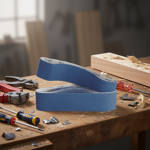 สายพานขัด P100 สีน้ำเงิน สำหรับขัดโลหะและไม้ - Product Image 3