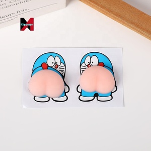 Divertido Adhesivo 3D de Dibujos Animados para Coche, Imán para Nevera, Bonito Adhesivo <span class=keywords><strong>QQ</strong></span> Elástico Antiarañazos y Anticolisión - Product Image 3