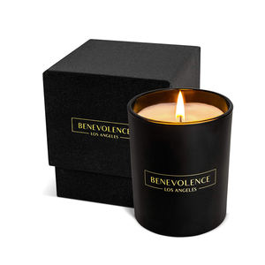 Boîtes d'emballage de pot de bougie <span class=keywords><strong>à</strong></span> <span class=keywords><strong>clapet</strong></span> écologique avec logo personnalisé en gros Boîte <span class=keywords><strong>à</strong></span> bougie en carton dur noir pour cadeau avec EVA - Product Image 4