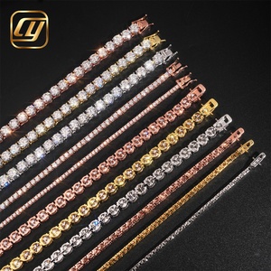 Precio de fábrica: Collar de lujo S925 con moissanita VVS, corte brillante redondo, cadena tipo tenis, joyería unisex para fiestas, diseño de hebra, venta al por mayor - Product Image 3