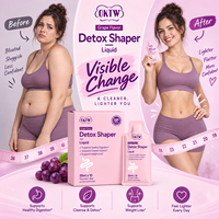 Boisson liquide OKTW DetoxSlim saveur raisin, nettoyage intestinal, détox, coupe-faim, gestion du poids, 30 unités