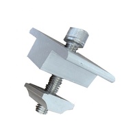 Collier de serrage intermédiaire en aluminium pour panneaux solaires photovoltaïques, pour un assemblage efficace et une fixation sécurisée des panneaux solaires