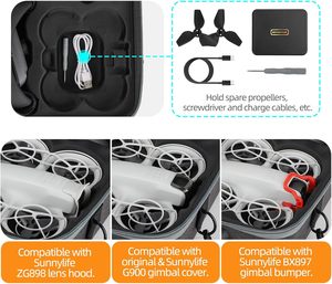 حقيبة حمل محمولة لـ DJI NEO نظارات N3 للسفر بدون طيار إكسسوارات حماية تطير أكثر كومبو حركة تحكم عن بعد <span class=keywords><strong>3</strong></span> - Product Image 2