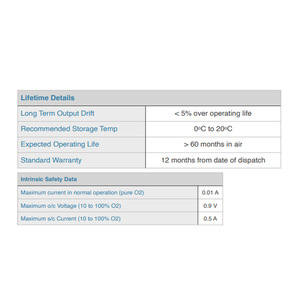 Sensor de Oxígeno Científico Dd S+50XLF, Detector Electroquímico de Calidad del Aire, Hecho en el Reino Unido - Product Image 3