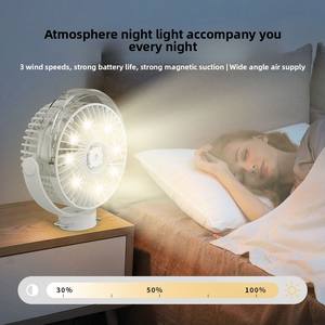 Nouveau ventilateur brumisateur magnétique mural 2026 pour yacht <span class=keywords><strong>de</strong></span> golf, avec affichage numérique, minuterie et batterie externe rechargeable USB pour voiture, bureau et yacht - Product Image 4