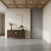 Porte en bois composite massif finition surface CPL, style minimaliste moderne, résistante à l'humidité et insonorisée, pour chambre et hôtel
