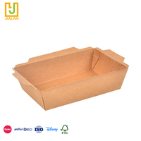 Vente en gros de boîtes à sushi en papier kraft recyclable de 54 oz, forme trapézoïdale, option de gaufrage, taille/couleur personnalisable