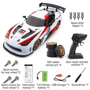 SJY-Q116 2.4G GT Sport 1:16 4wd Auto a Control Remoto RC con Neumáticos de Derrape Adicionales, Regalo para Niños, Juguete de Auto de Carreras con Derrape, 16 km/h - Product Image 4