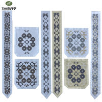 Kit de broderie en dentelle originale, col en dentelle, point de croix, applique ethnique pour vêtement masculin africain, accessoire, 100% polyester