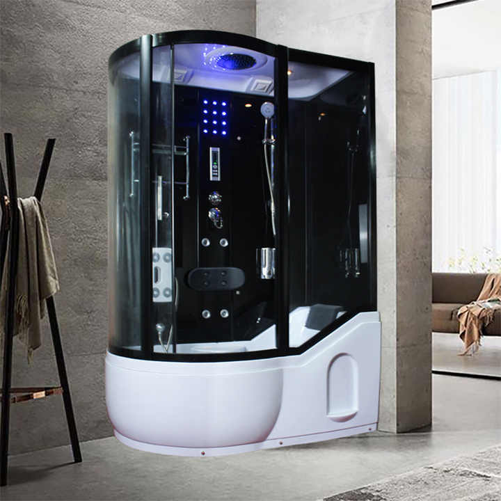 Image showcasing Smart Steam Shower Room with Whirlpool Bath Combo