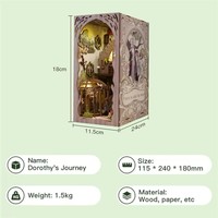 Kit de bricolage en bois pour coin lecture 3D, puzzle pour adultes, adolescents et enfants, jouet Le Voyage de Dorothy avec lumière LED, décoration de maison de poupée