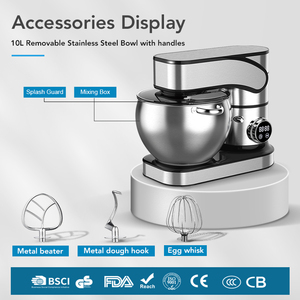 <span class=keywords><strong>Robot</strong></span> pâtissier automatique de comptoir pour la préparation de la pâte à pain, capacité 10 kg, <span class=keywords><strong>avec</strong></span> bol amovible et fonction de levage - Product Image 4