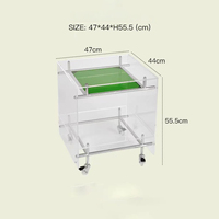 Table basse personnalisée moderne en acrylique transparent pour la maison, hôtel, mobilier transparent mobile pour le salon, la chambre à manger