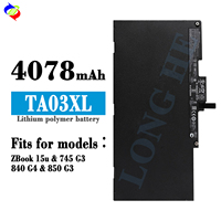 Baru asli TA03XL 11.55V 51Wh baterai Laptop untuk HP ZBook 15u 745 G3840 C4 850 G3