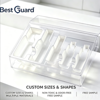 Vassoio Blister Personalizzato per Imballaggio Interno Cosmetico e Skincare, Inserto in Plastica PET Trasparente, Vassoio Termoformato, Produzione OEM
