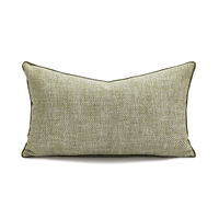 Coussins de canapé modernes et minimalistes, luxueux, vert-clar, pour la maison, modèle Forêt Brumeuse, en tissu mélangé doux