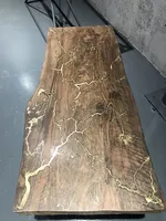 Meubles Table basse de salon en bois époxy avec support en métal pour table à thé d'hôtel et de restaurant d'Inde
