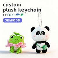 Porte-clés en peluche personnalisé tendance, 12 cm, motif animal chiot dessin animé, en coton doux, avec logo couleur personnalisé, unisexe, cadeau promotionnel
