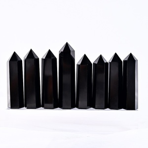 Groothandel Healing Stone Tower Natuurlijke Energie Kristal Reiki Zwarte Obsidiaan Punt voor Healing - Product Image 2