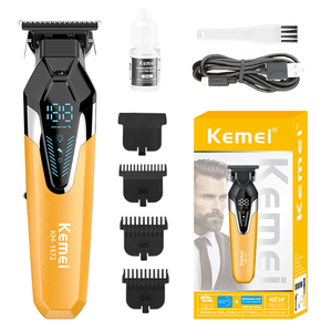 KEMEI Km-1572 <span class=keywords><strong>Regolabarba</strong></span> Compatto da 1000mAh, Forbici per Incisione, Tagliacapelli Professionale per Barbieri e Saloni, Certificato CE - Product Image 4