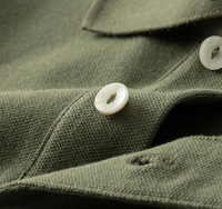 Polo à manches longues décontracté pour homme, col classique à 2 boutons, coupe régulière, printemps-automne, tailles S-2XL
