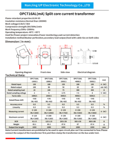 Njxse opct16atl hiện tại biến áp chia lõi 1000/1 2500/1 3000/1 ma 333mv 1V CT 5A 20A 50A 100A 150A hiện tại biến áp CT - Product Image 3