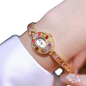 <span class=keywords><strong>Orologio</strong></span> da <span class=keywords><strong>Donna</strong></span> Stile Bracciale, <span class=keywords><strong>Elegante</strong></span> <span class=keywords><strong>Orologio</strong></span> a Bracciale Ovale con Gradiente Arcobaleno, Gioiello <span class=keywords><strong>Elegante</strong></span> con Catena a Polsino - Product Image 6