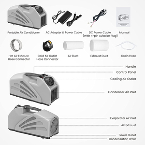 เครื่องปรับอากาศแบบพกพาขนาดเล็ก 24V สำหรับรถยนต์ เต็นท์ และการตั้งแคมป์กลางแจ้ง - Product Image 6