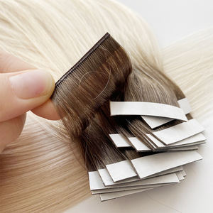 Extensions de cheveux à bandes adhésives, cheveux humains vierges chinois doublement tirés, <span class=keywords><strong>prix</strong></span> de gros, nouvelle tendance 2025, extensions de cheveux à bandes adhésives, trame unique - Product Image 3