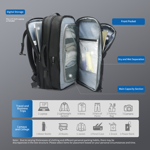 Ba lô máy tính xách tay Tigernu Business, dung tích lớn, chống thấm nước, chống trộm, kiểu dáng hút chân không, balo laptop, túi đựng laptop - Product Image 5