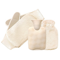 Bouillotte 1L avec housse en peluche et ceinture chauffante – Écologique