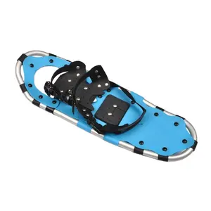 Mavi renk alüminyum kar ayakkabıları topuk kaldırma kaymaz kar ayakkabıları daha güvenli karda yürüyüş alüminyum kar ayakkabıları çerçeve