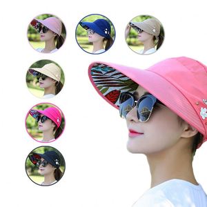 <b>Women</b> <b>Sun</b> <b>Hats</b> Visor Fishing Fisher Beach <b>Hat</b> UV Protection Cap Casual <b>Women</b> Summer Caps Ponytail Wide Brim <b>Hat</b> - Product Image 2