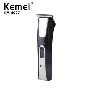 Kemei-cortadora de pelo eléctrica con indicador de luz LED, KM-5037, USB, carga de voltaje amplio, 5W, profesional