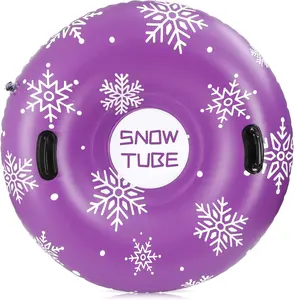 Custom Winter PVC Wholesale Inflatable Plastic Winter Sled Toys Towable Sledding Skiing Sledge Snow Tube